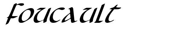 Foucault font preview