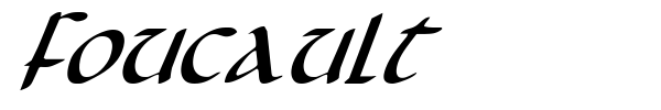 Foucault font preview