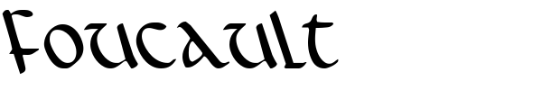 Foucault font preview