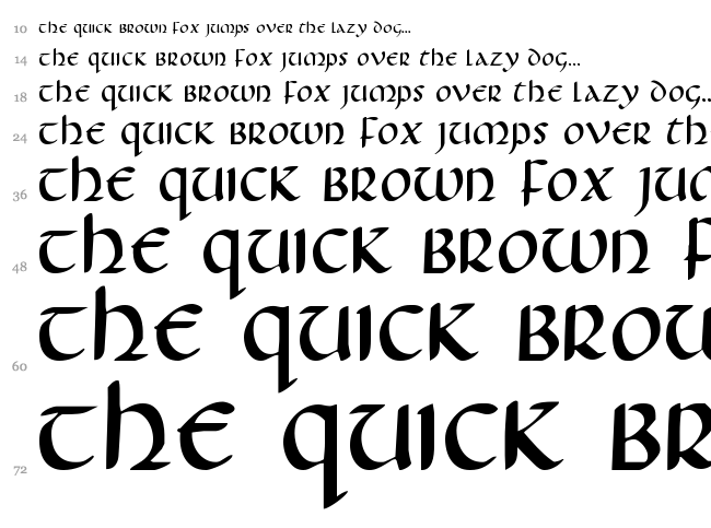 Foucault font waterfall