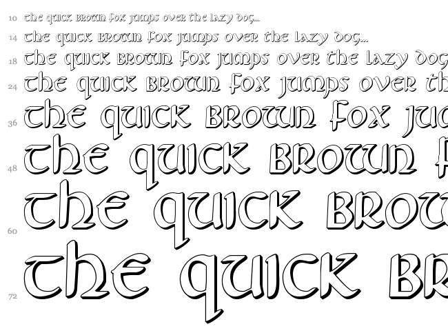 Foucault font waterfall