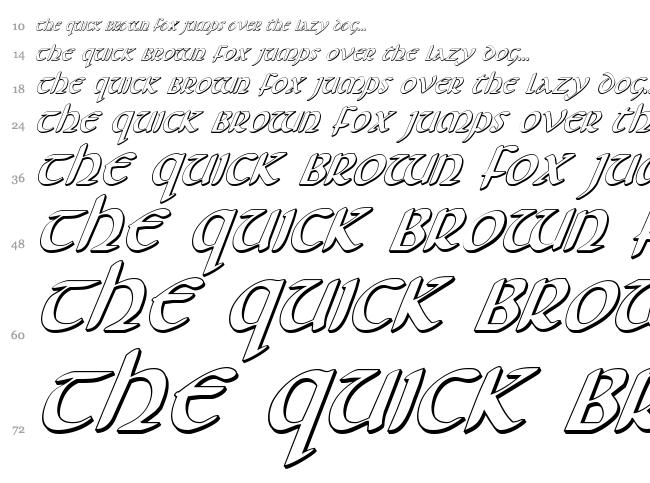 Foucault font waterfall