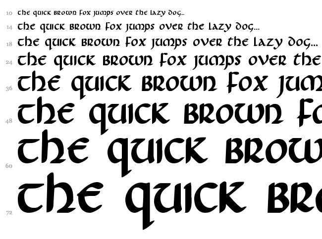 Foucault font waterfall