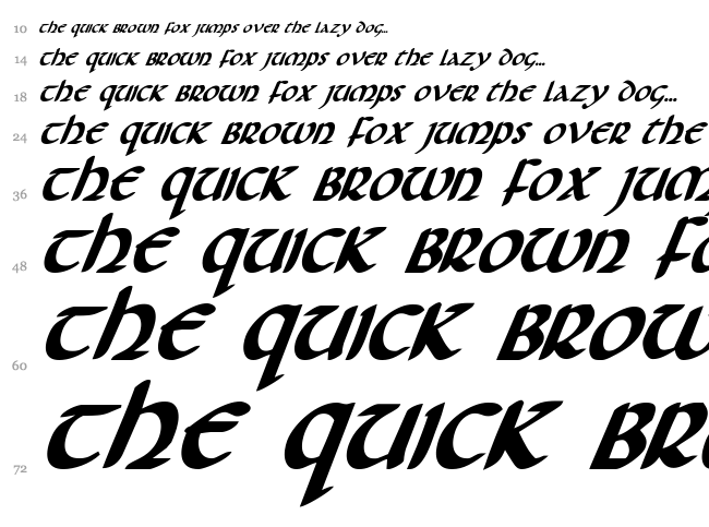 Foucault font waterfall