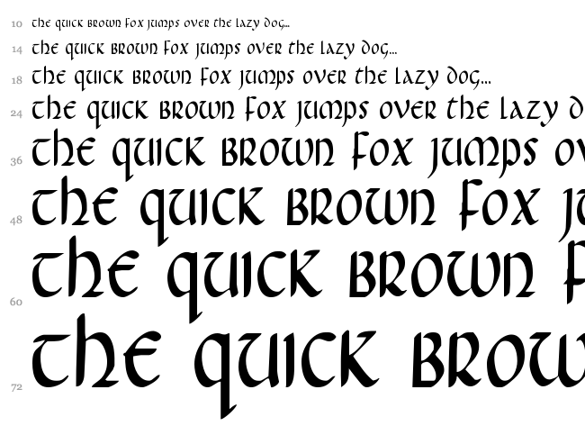 Foucault font waterfall