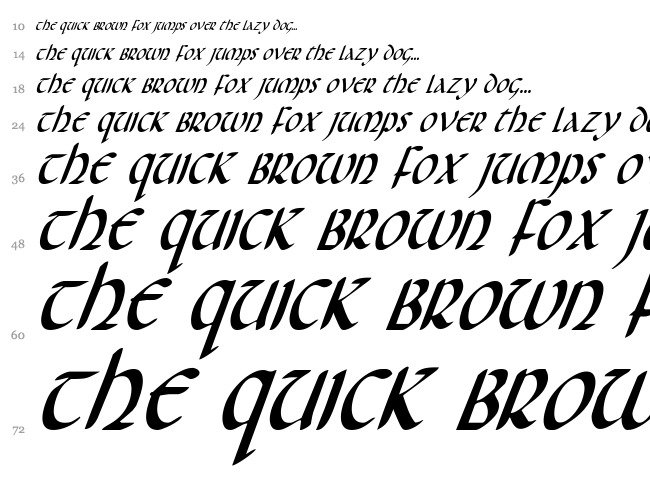 Foucault font waterfall