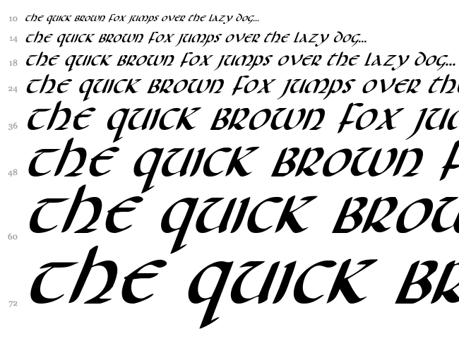 Foucault font waterfall