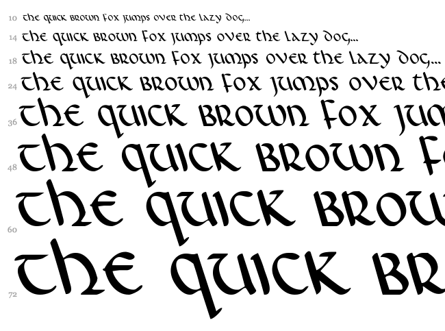 Foucault font waterfall