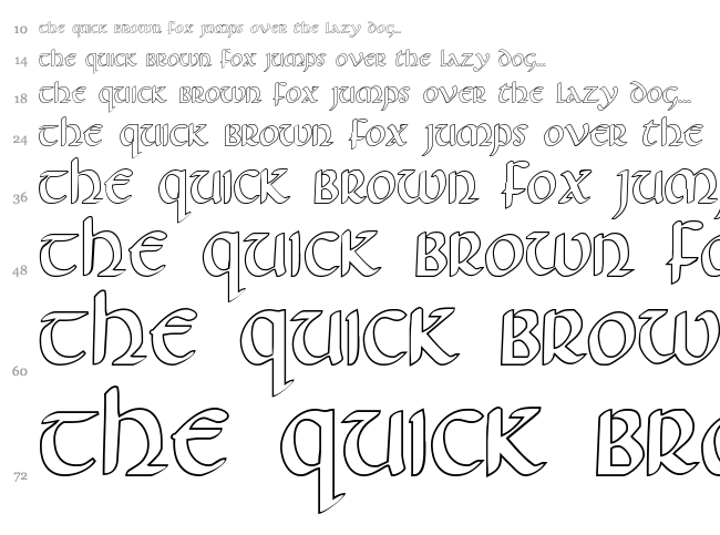 Foucault font waterfall