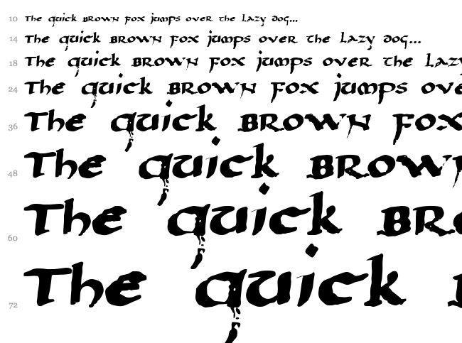 LL Paladin font waterfall