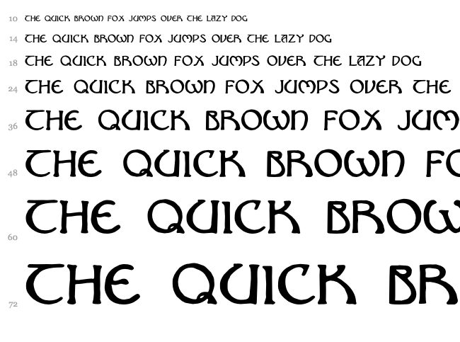 Nouveau Uncial Caps font waterfall
