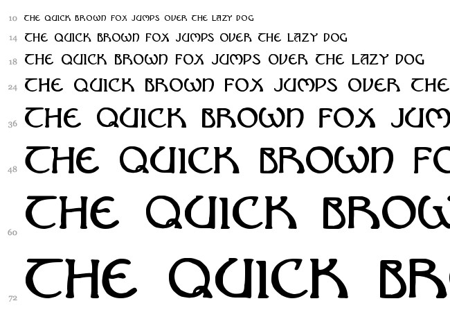 Nouveau Uncial Caps font waterfall