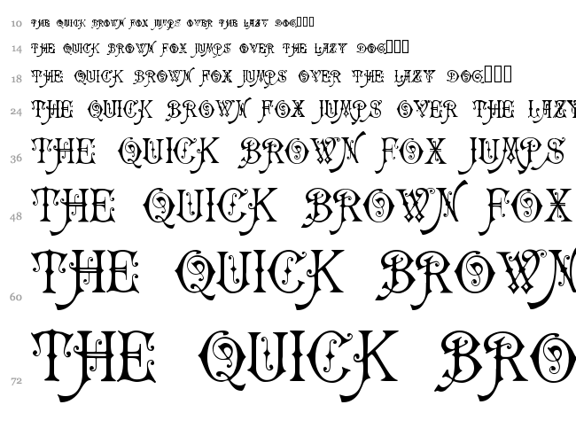 Carmencita font waterfall