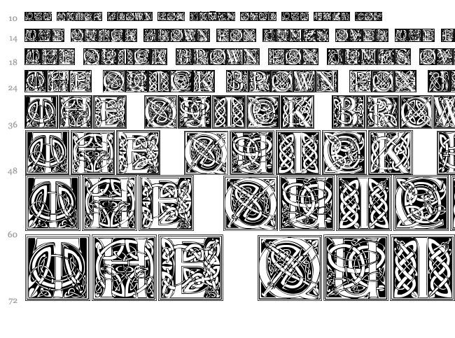 Celtic Eels font waterfall