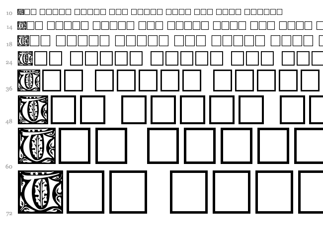 Christensen Caps font waterfall