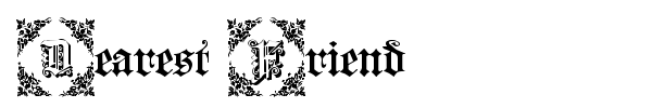 Dearest Friend font