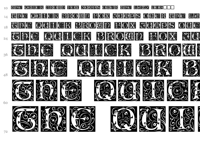 Eileen Caps font waterfall