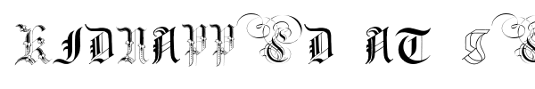 Kidnapped at German Lands Two font