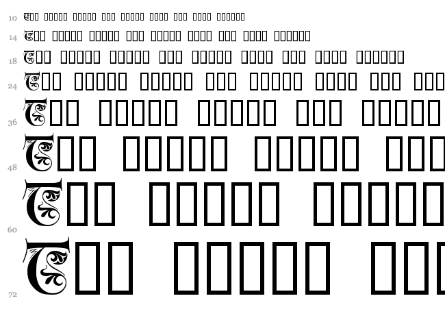 Lime Glory Caps font waterfall
