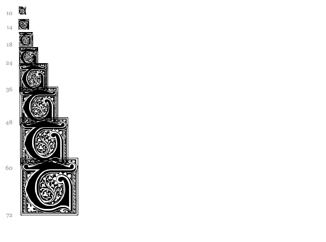 Medieval Victoriana font waterfall
