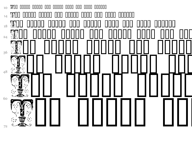Silvus font waterfall
