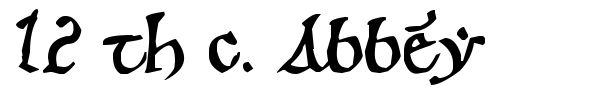 12 th c. Abbey font preview