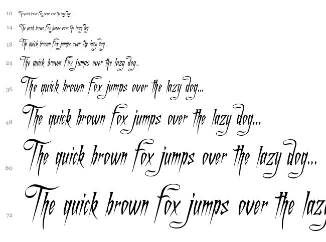 A Charming Font font waterfall