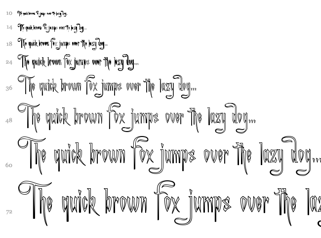 A Charming Font font waterfall