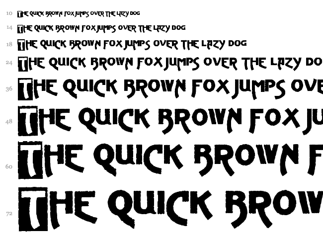 Advertising Gothic font waterfall
