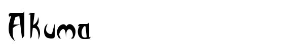Akuma font