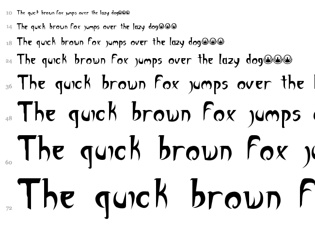 Akuma font waterfall