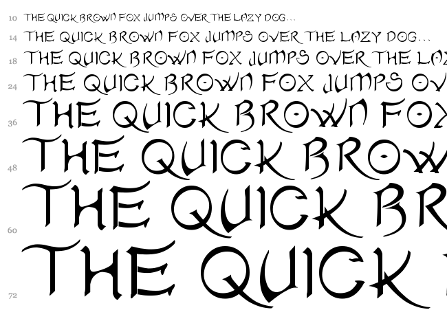 font waterfall