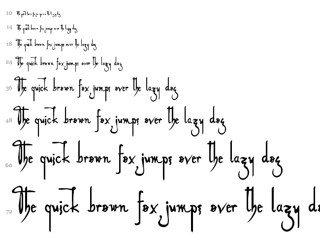 Alleghieri font waterfall