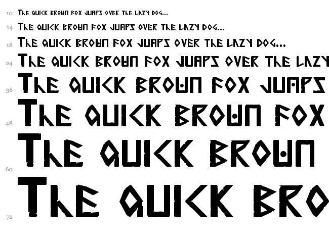 Anglorunic font waterfall