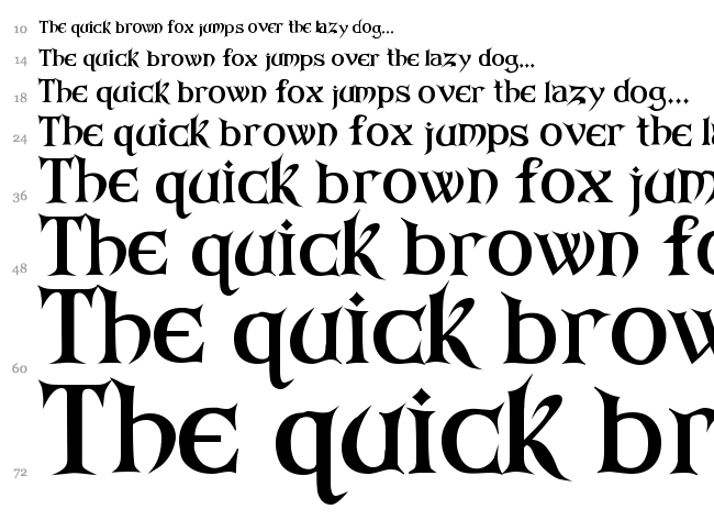 Arkham font waterfall