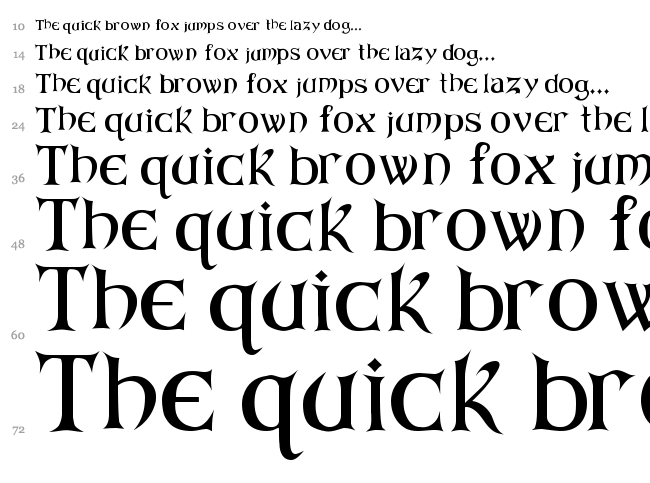 Arkham font waterfall