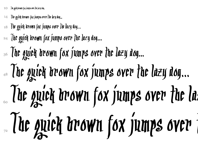 Arrr Matey BB font waterfall