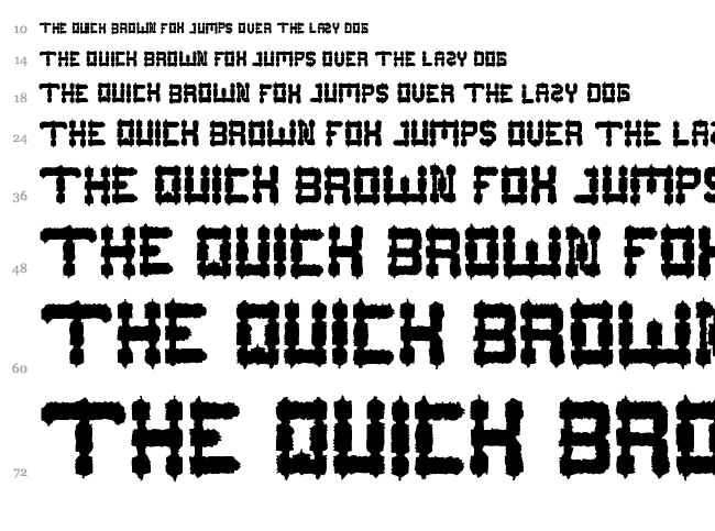 Barbarian font waterfall