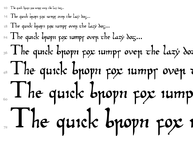 Beowulf 1 font waterfall