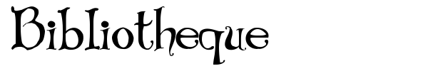 Bibliotheque font