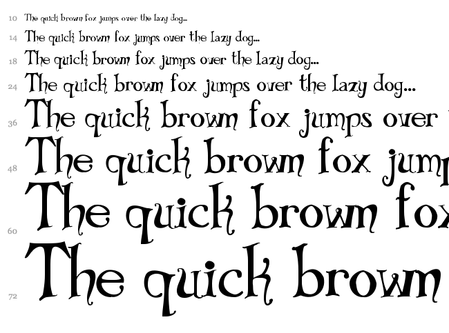 Bibliotheque font waterfall