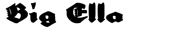 Big Ella font