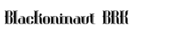 Blackoninaut BRK font