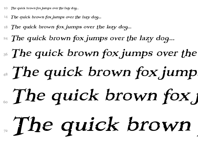 Booter font waterfall