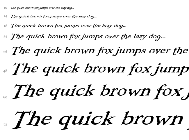 Booter font waterfall
