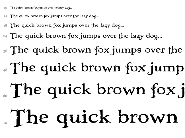Booter font waterfall