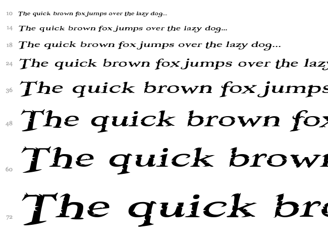 Booter font waterfall