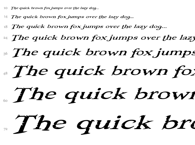 Booter font waterfall