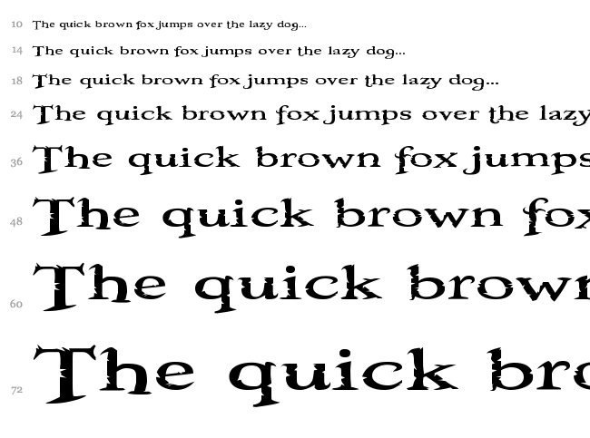 Booter font waterfall