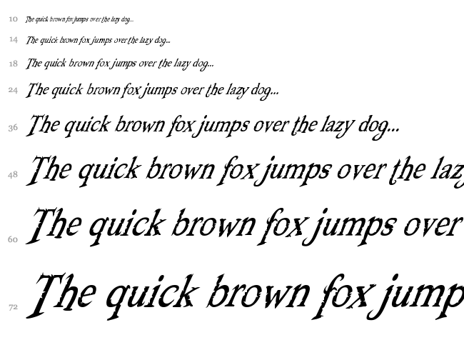 Booter font waterfall